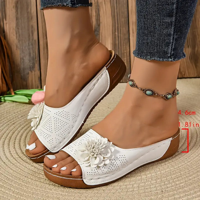 Daphne | Elegant Floral Orthopedic Sandals