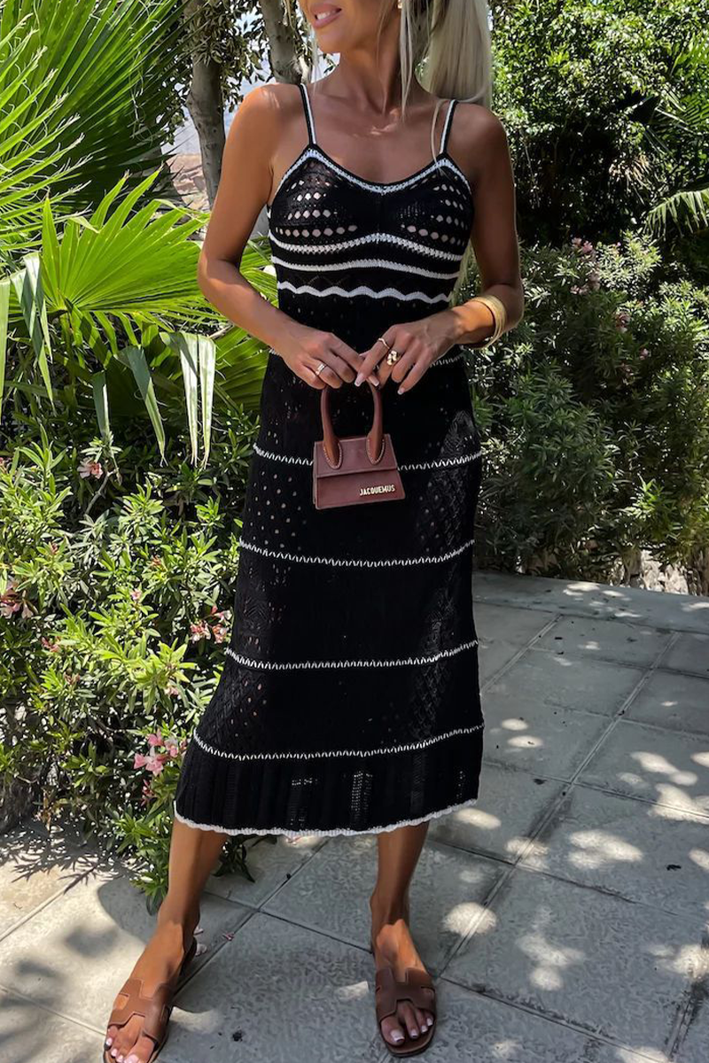 Sienna | Alluring Braided V-Neck Sling Dress