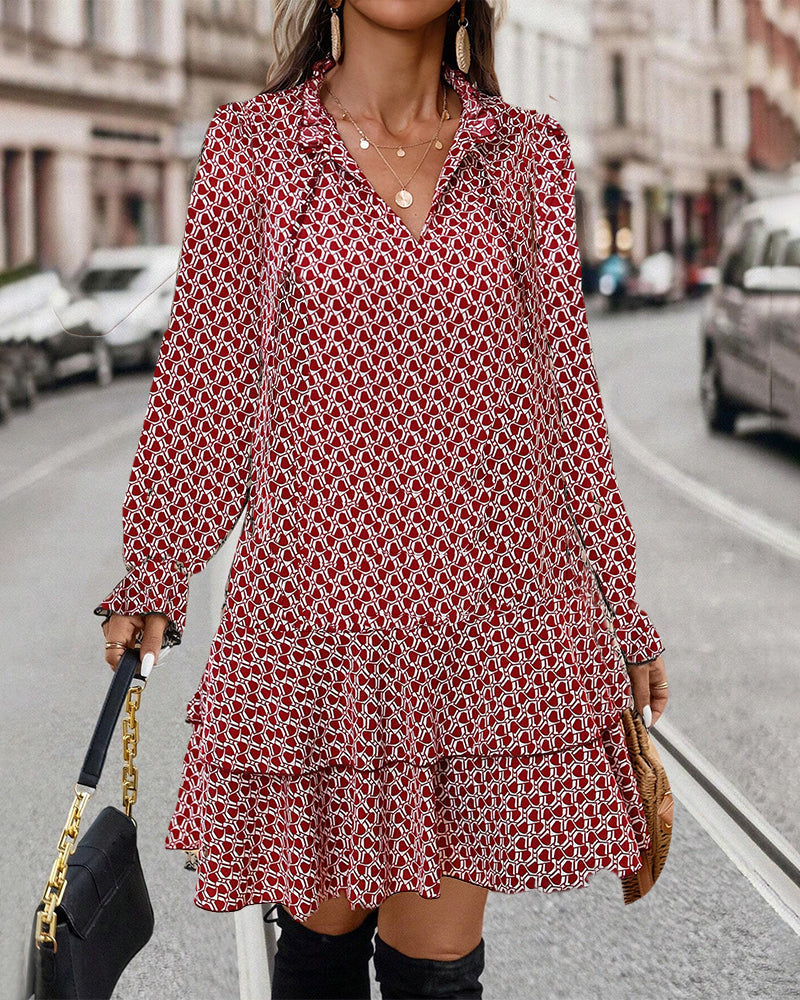 Nina | Floral Elegance Long Sleeve Dress