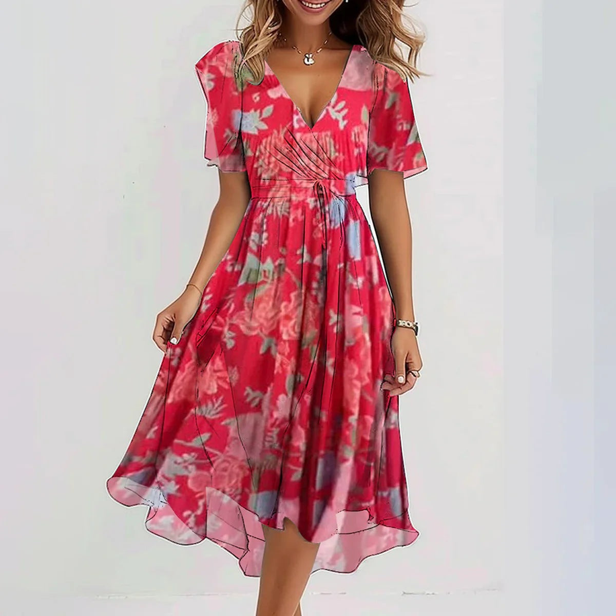 Lila | Graceful Chiffon Gown