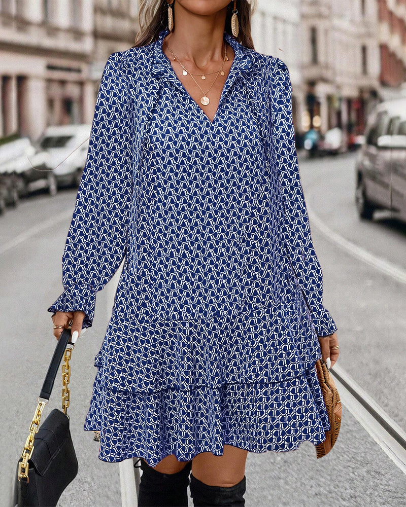 Seraphina | Floral Elegance Long-Sleeve Dress