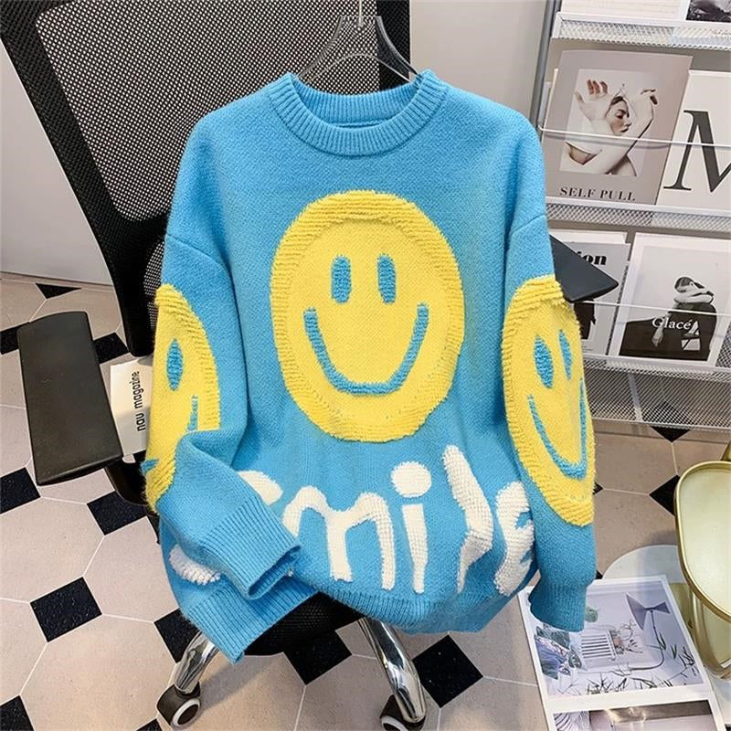 Sienna | Cheerful Oversized Smiley Sweater for Women