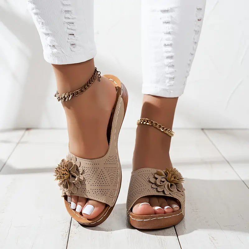 Daphne | Elegant Floral Orthopedic Sandals