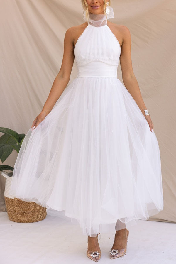 Adeline | Elegant Flowing Rose Dress