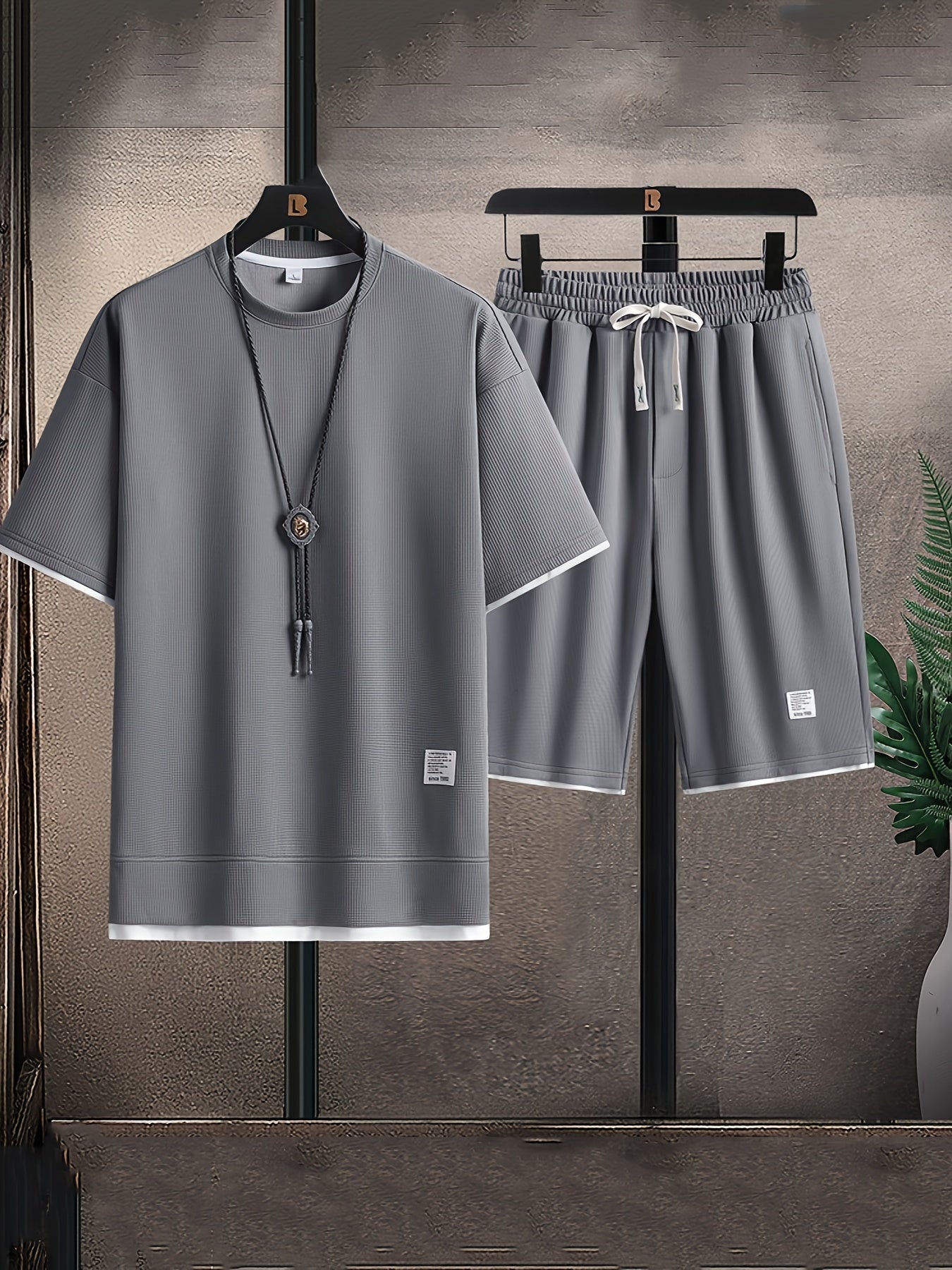 Waffle-Knit Lounge Set