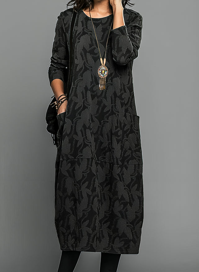 Rhea | Cozy Round Neck Winter Dress