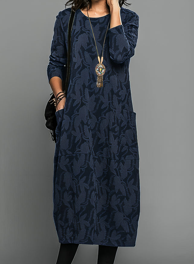 Rhea | Cozy Round Neck Winter Dress