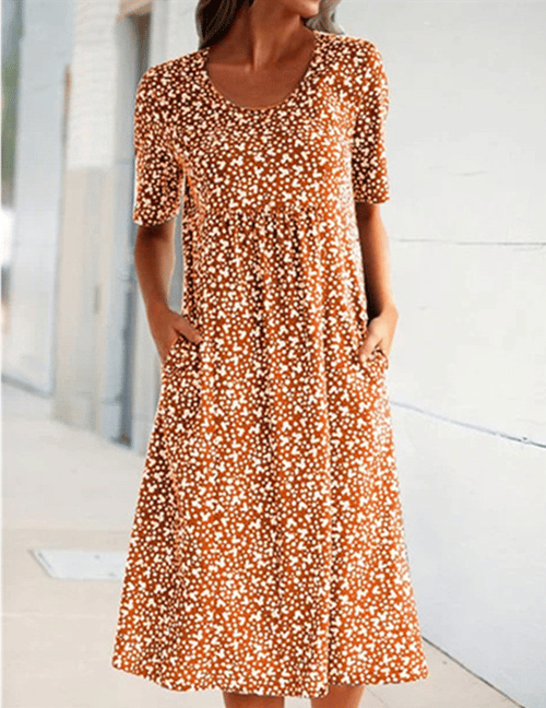 Lila | Vintage Floral Midi Dress