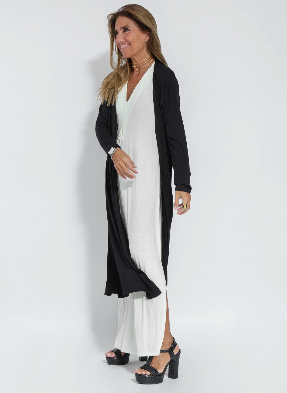 Sienna | Elegant Midi Dress and Tailored Vest Ensemble