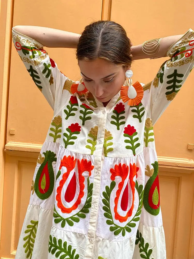 Nora | Bohemian Patchwork Dress