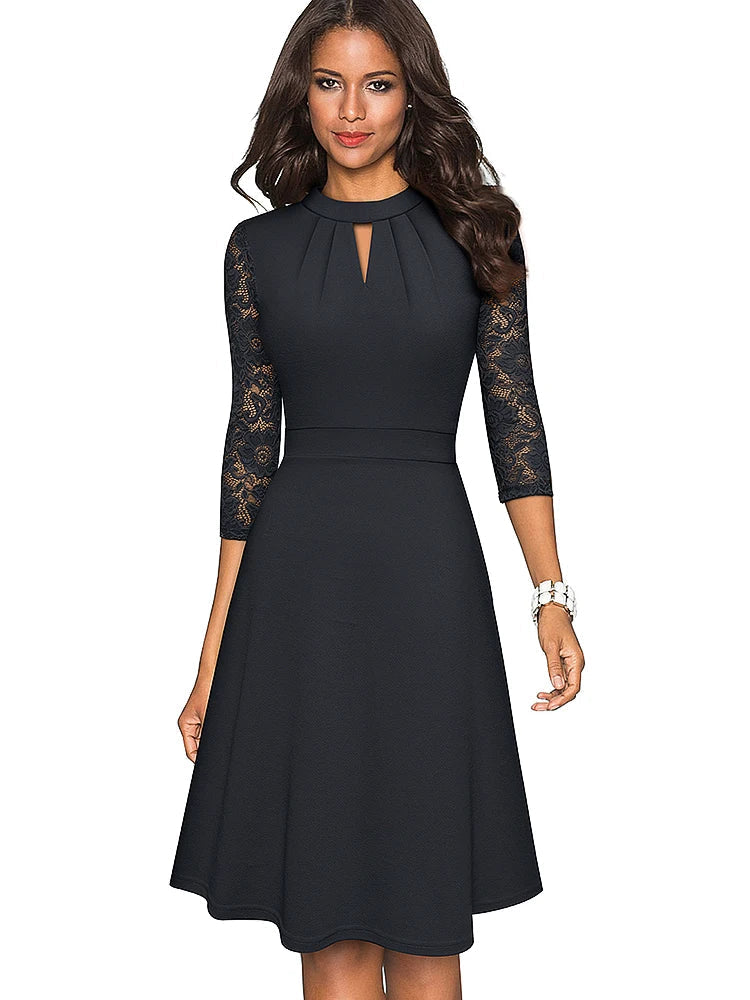 Nora | Elegant Lace Evening Dress
