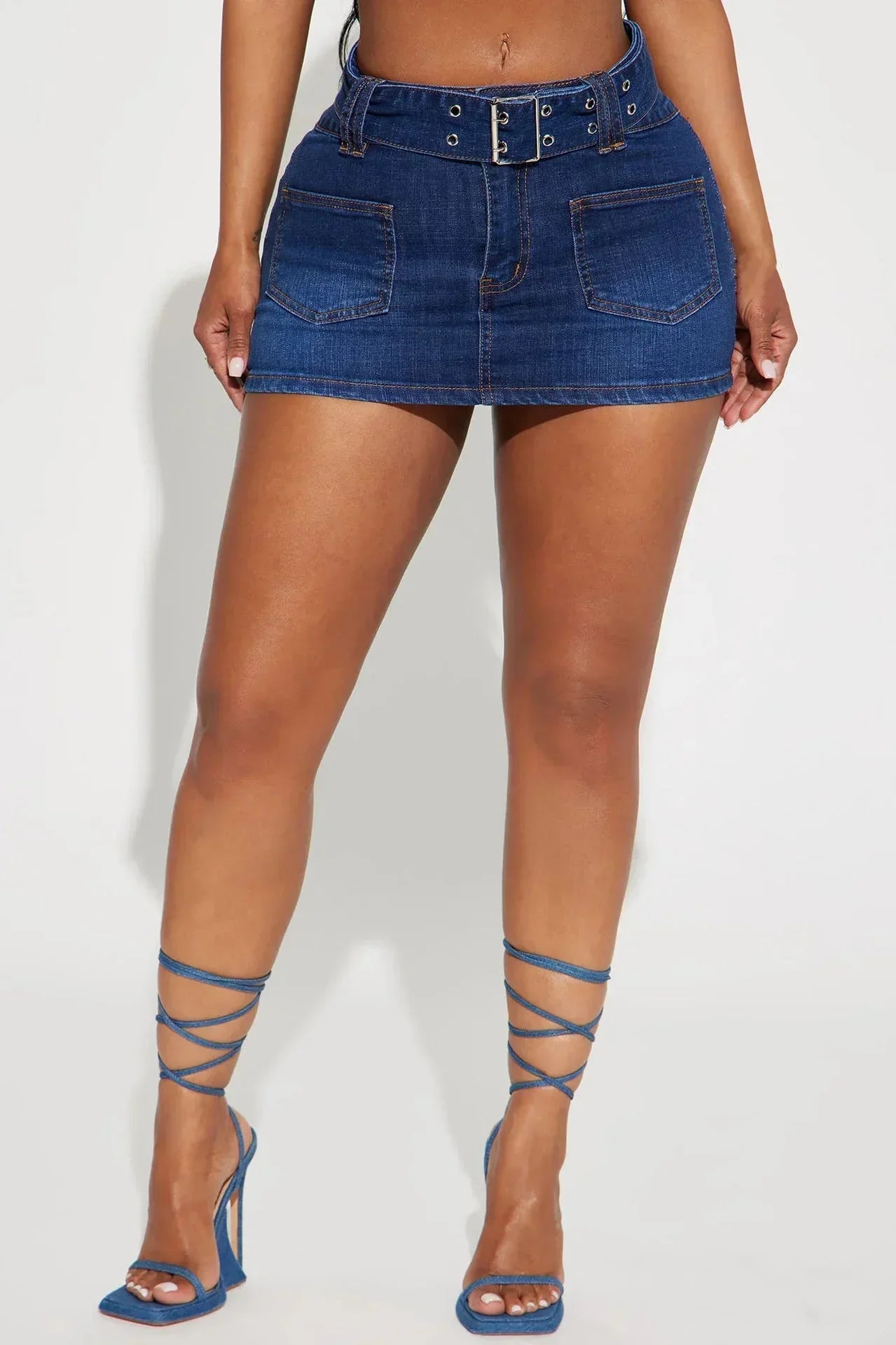 Delphine | Chic Mini Skirt with Waist Belt