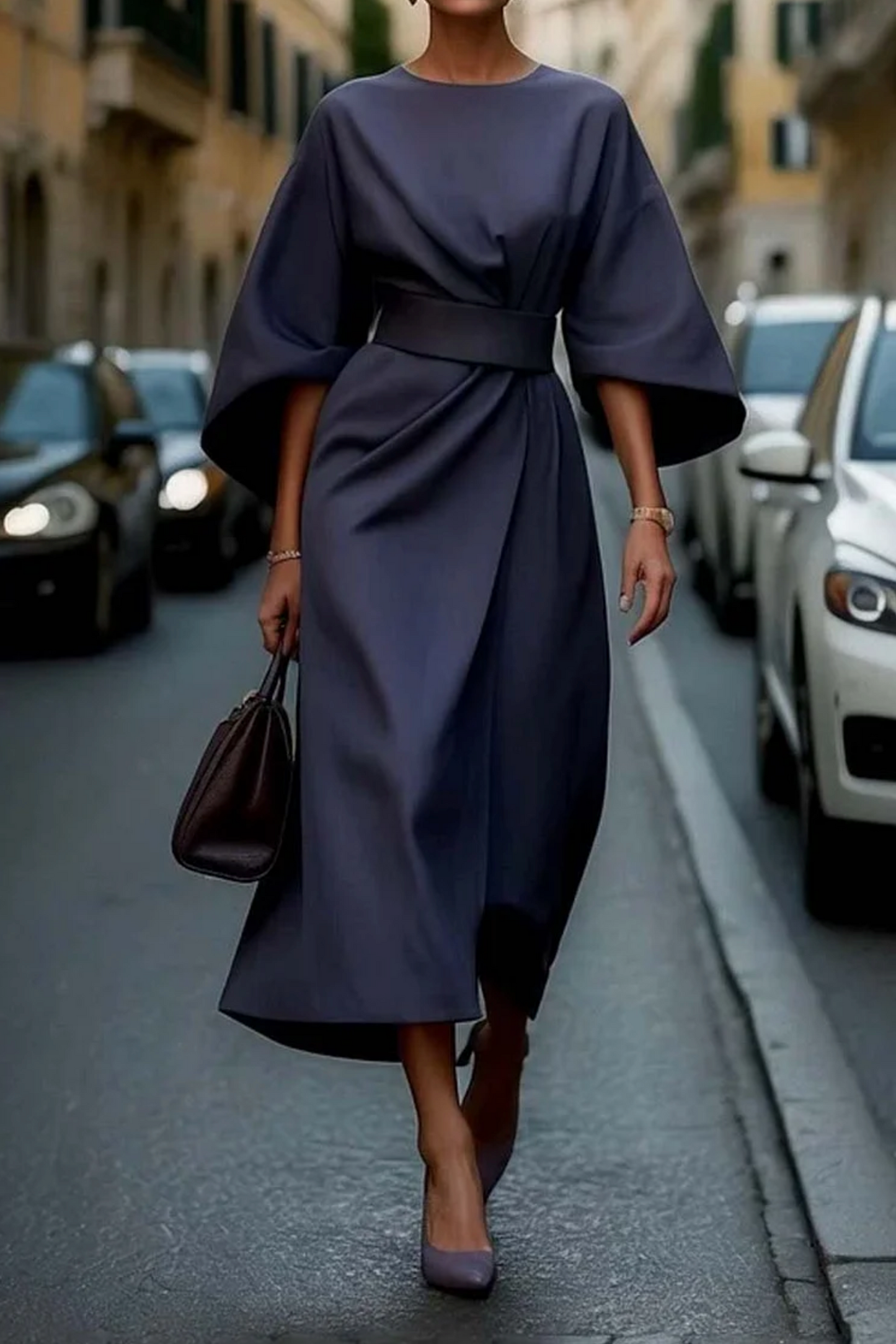 Livia | Flowing Wide-Sleeve Dress