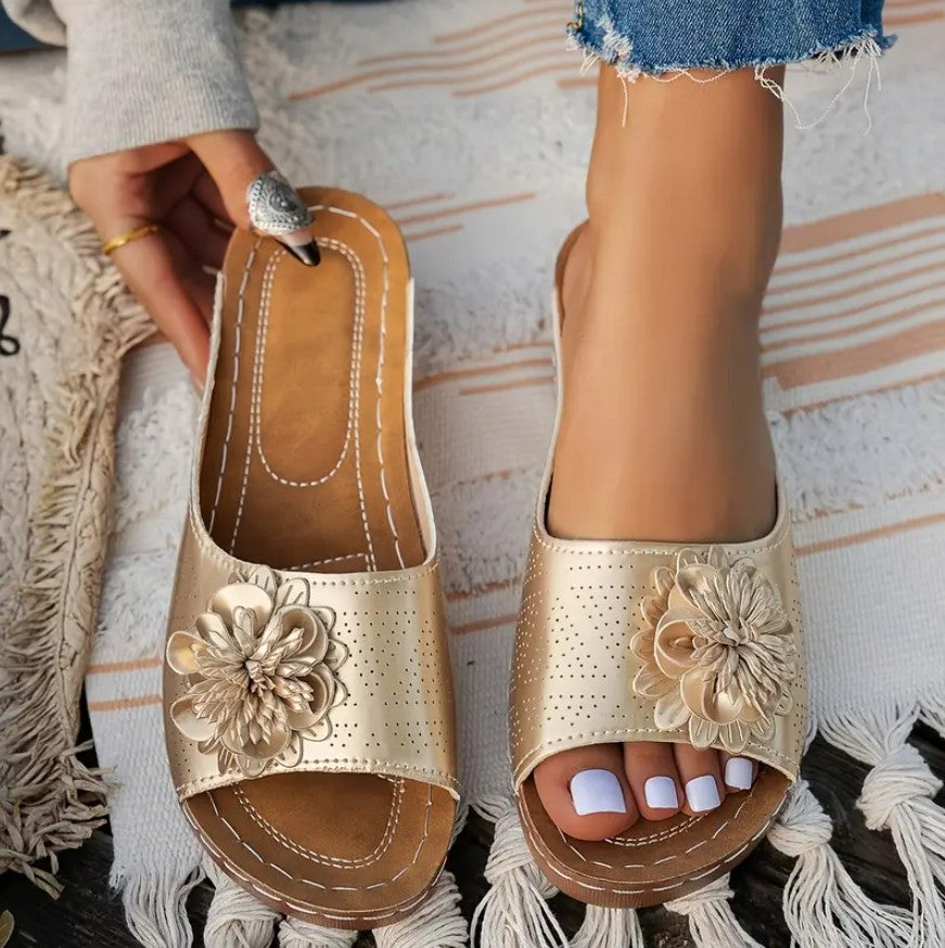 Daphne | Elegant Floral Orthopedic Sandals