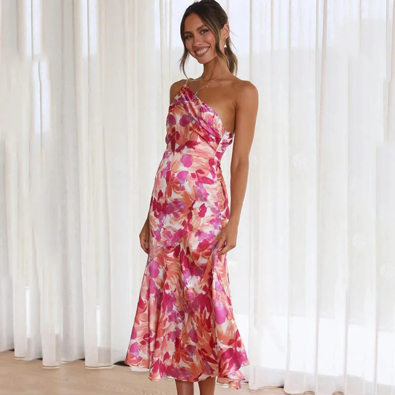 Lyra | Bohemian Floral Off-Shoulder Dress