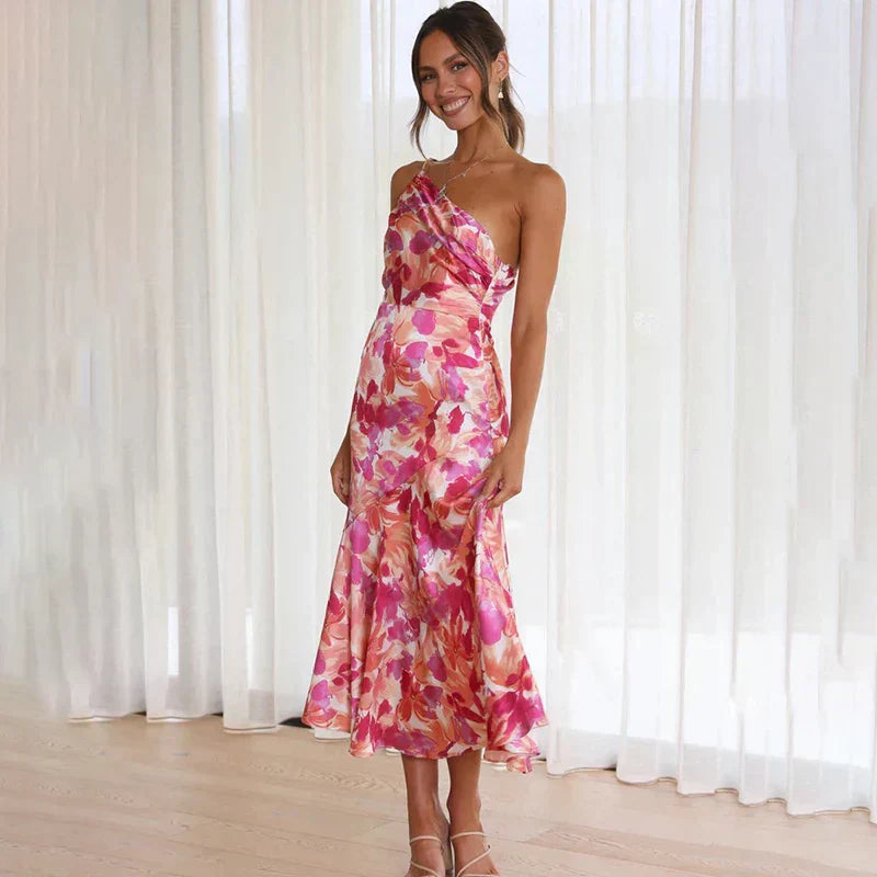 Lyra | Bohemian Floral Off-Shoulder Dress
