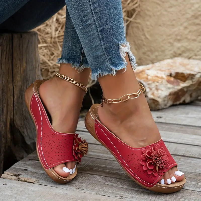 Daphne | Elegant Floral Orthopedic Sandals