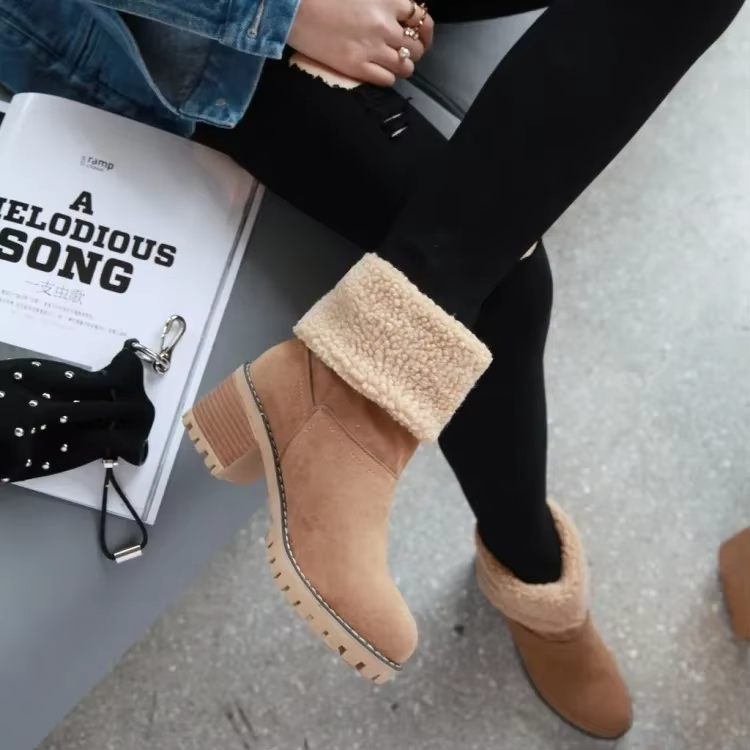 Selene | Chic Insulated Leather Snow Boots