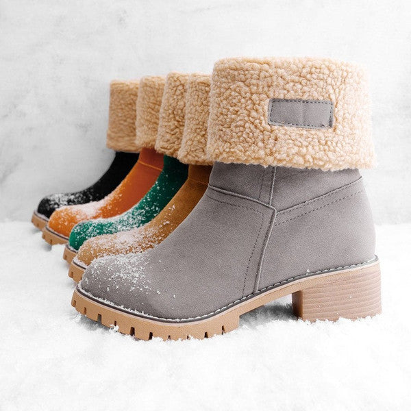 Selene | Chic Insulated Leather Snow Boots