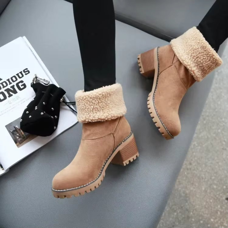 Selene | Chic Insulated Leather Snow Boots