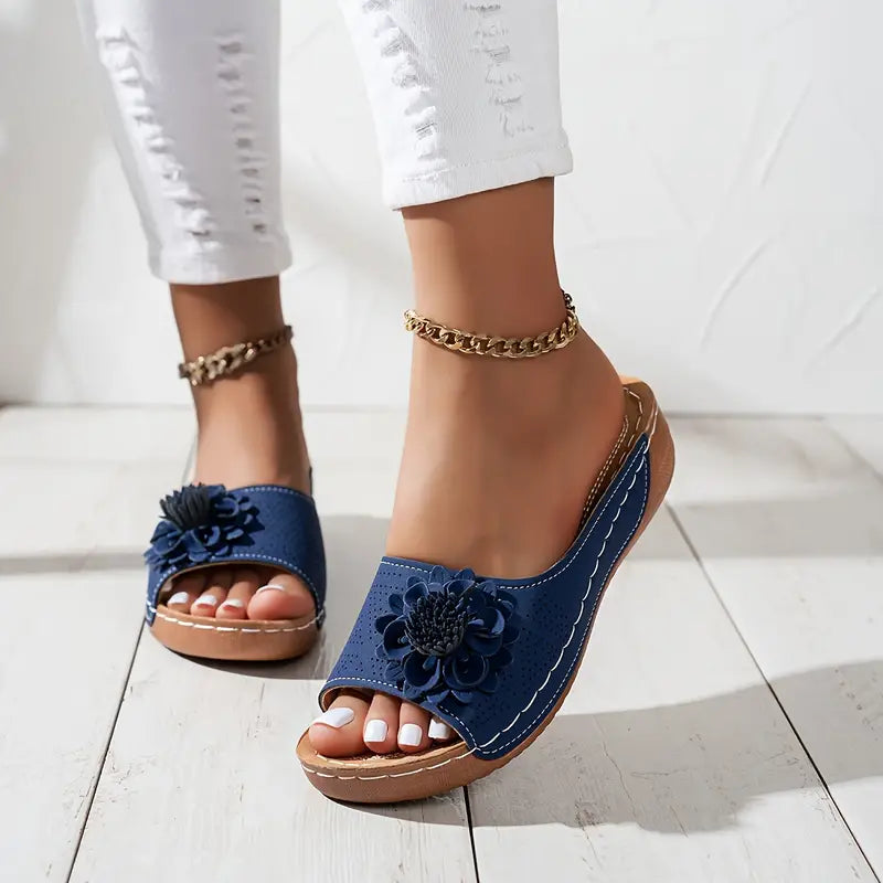 Daphne | Elegant Floral Orthopedic Sandals