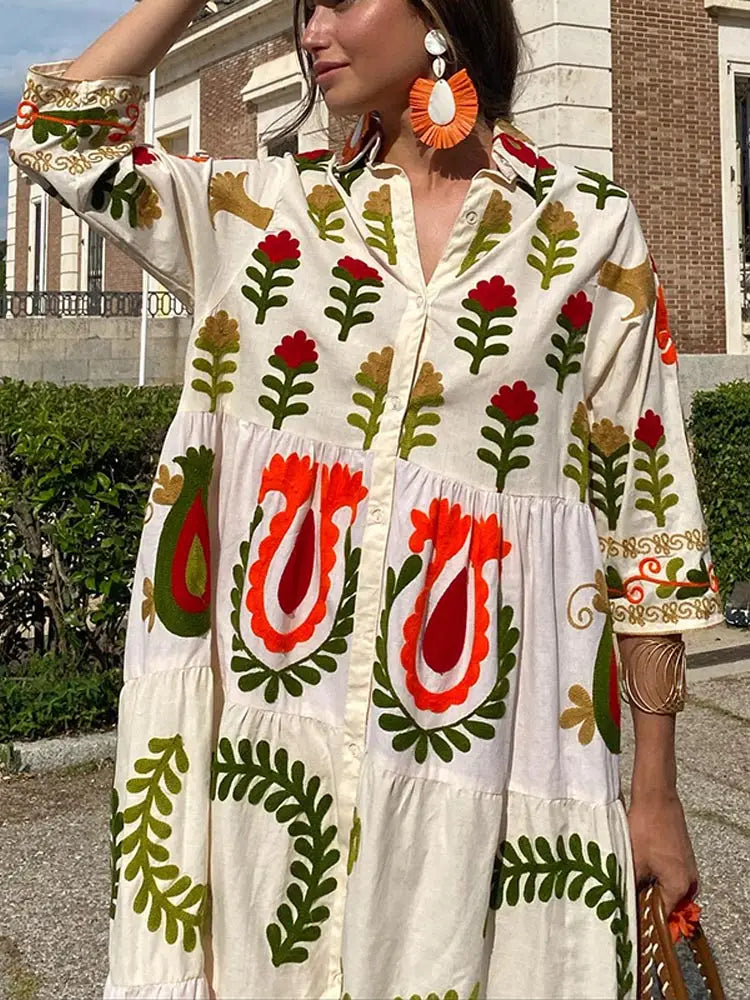 Nora | Bohemian Patchwork Dress