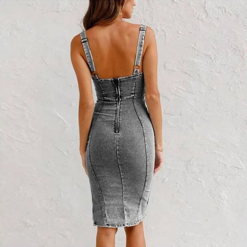 Tilda | Sleek Curve-Enhancing Denim Dress
