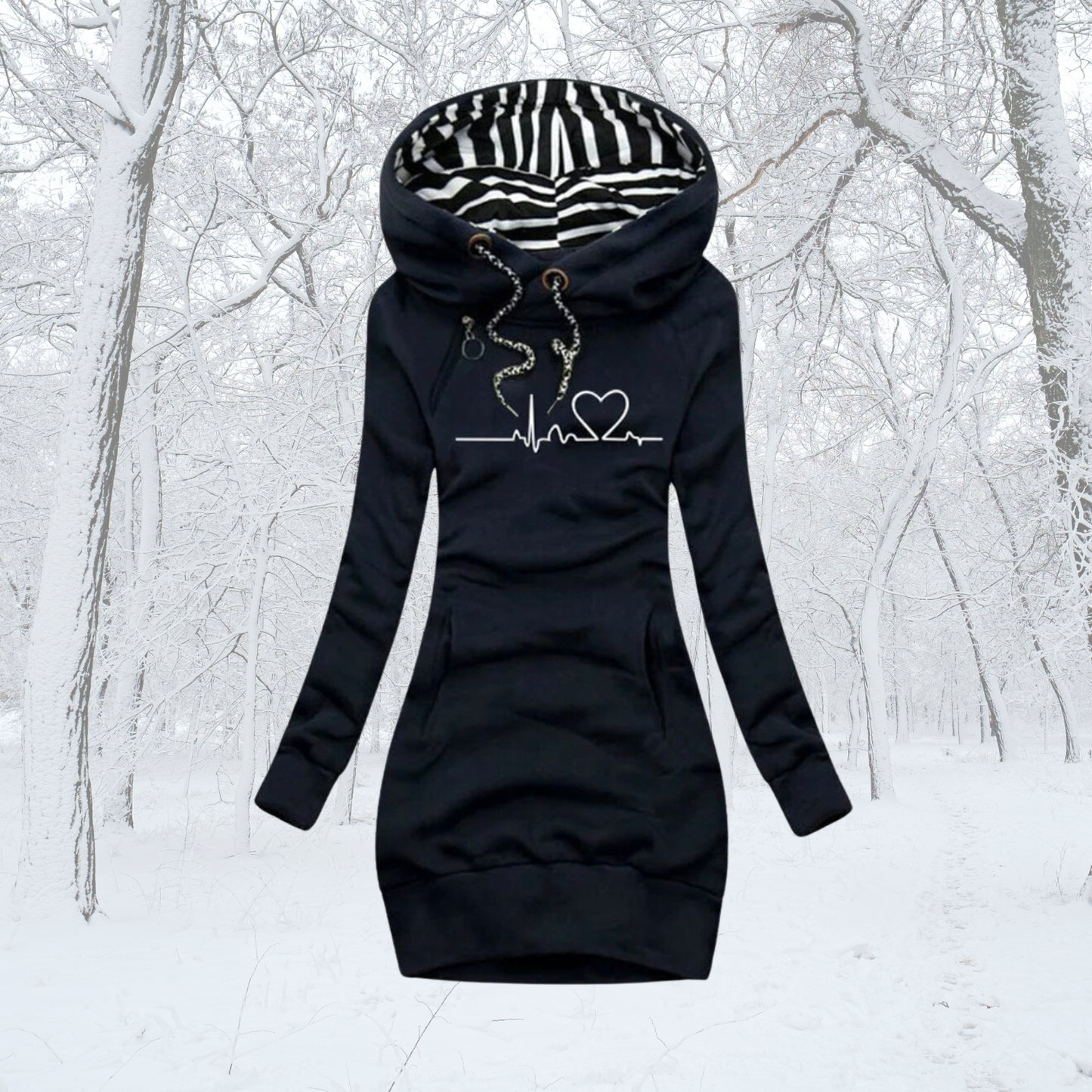 Sienna | Heartbeat Print Dress-Sweater