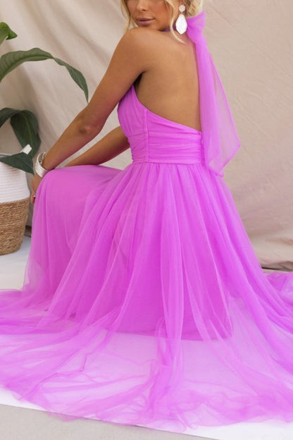 Adeline | Elegant Flowing Rose Dress