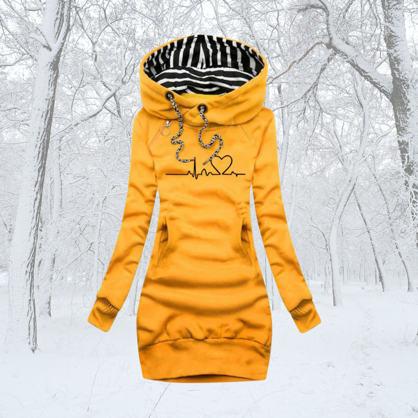 Sienna | Heartbeat Print Dress-Sweater