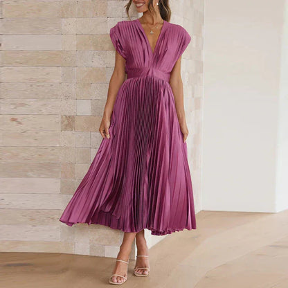 Mira | Chic Pleated Maxi Gown