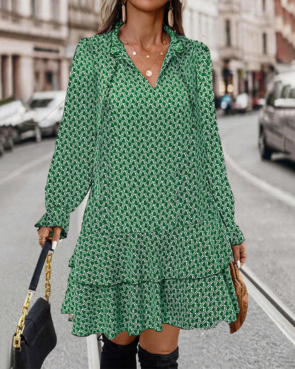 Nina | Floral Elegance Long Sleeve Dress