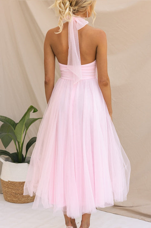 Adeline | Elegant Flowing Rose Dress