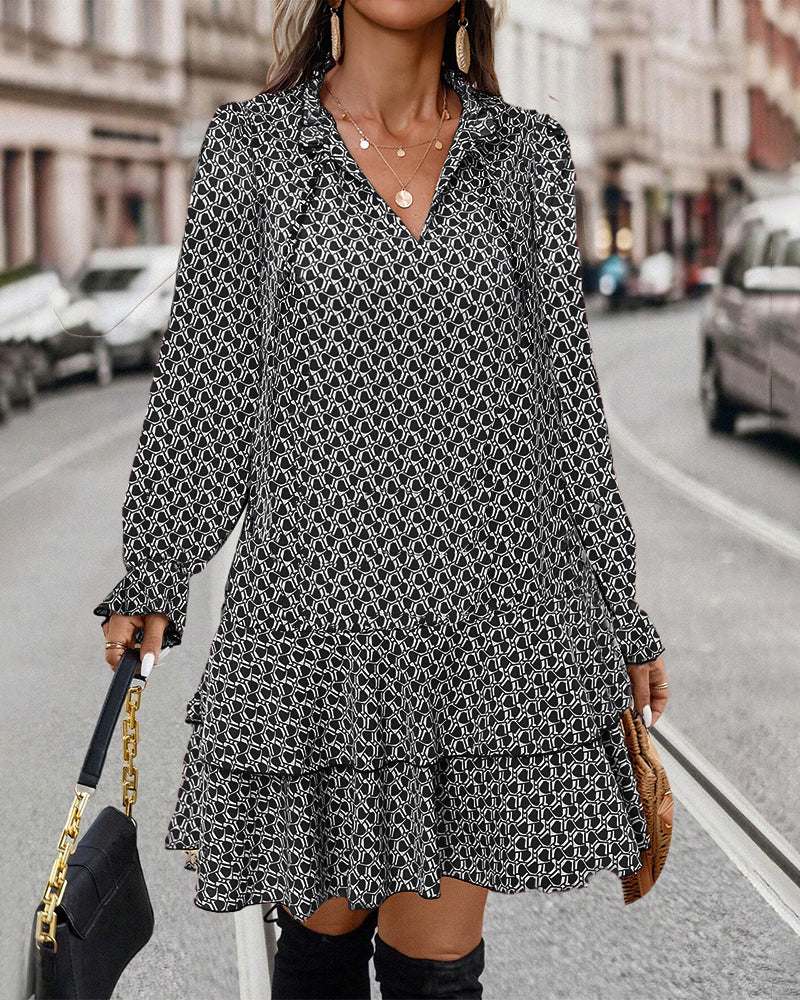Seraphina | Floral Elegance Long-Sleeve Dress