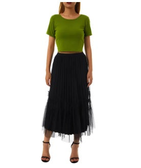 Talia | Whimsical Tulle Midi Skirt