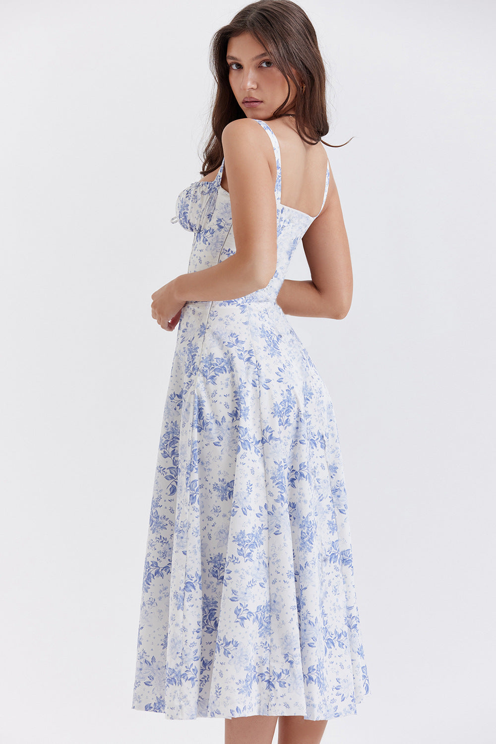 Cecilia | Elegant Cut-Out Strappy Dress with Alluring Thigh Slit
