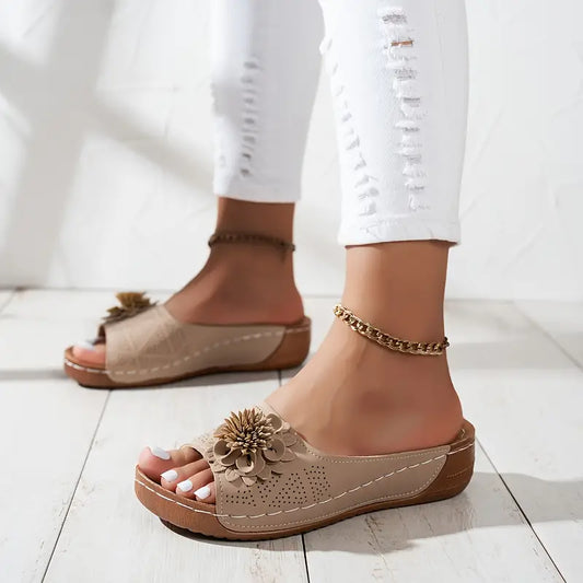Daphne | Elegant Floral Orthopedic Sandals