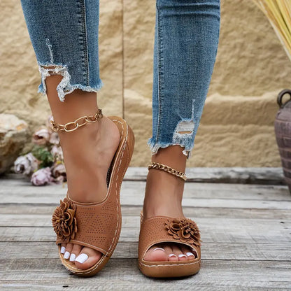Daphne | Elegant Floral Orthopedic Sandals