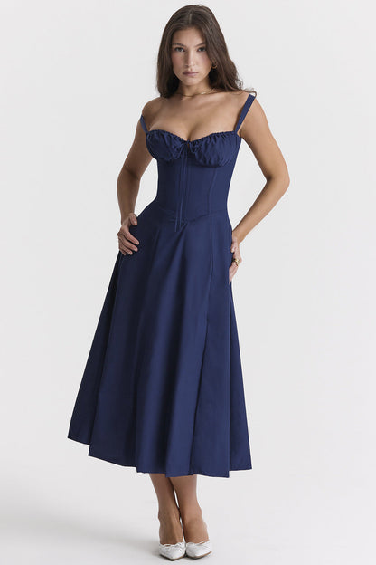 Cecilia | Elegant Cut-Out Strappy Dress with Alluring Thigh Slit