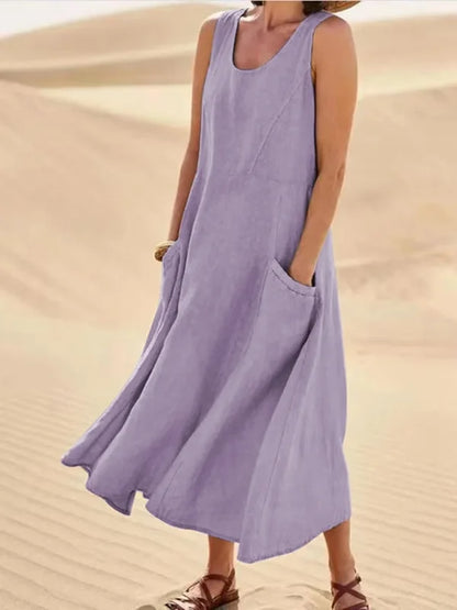 Nora | Effortless Sleeveless Dress with Pockets
