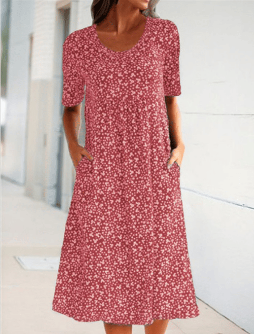 Lila | Vintage Floral Midi Dress