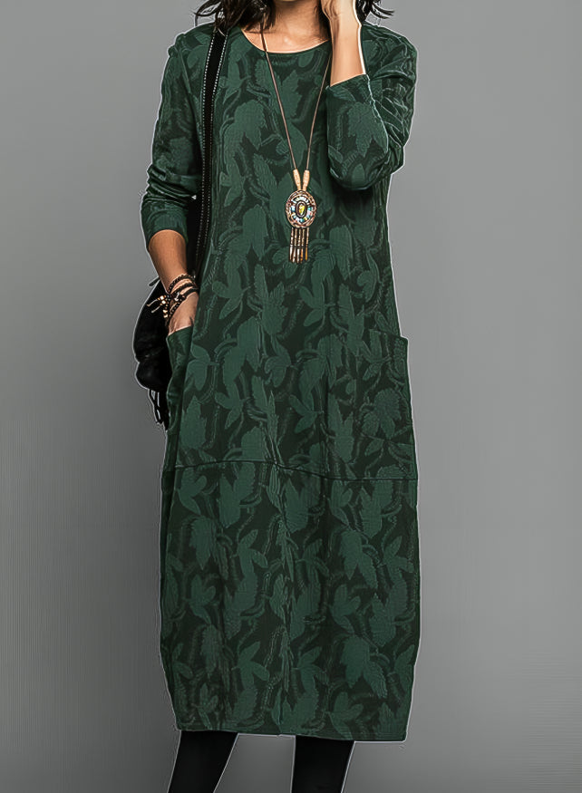 Rhea | Cozy Round Neck Winter Dress