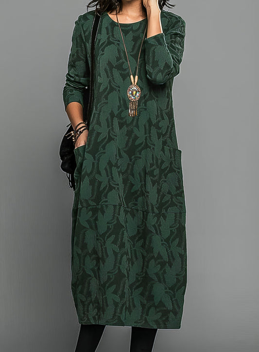 Rhea | Cozy Round Neck Winter Dress