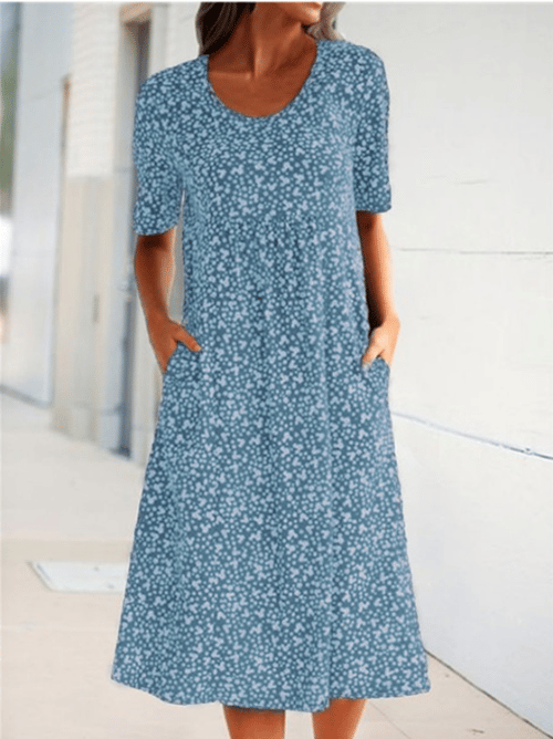 Lila | Vintage Floral Midi Dress