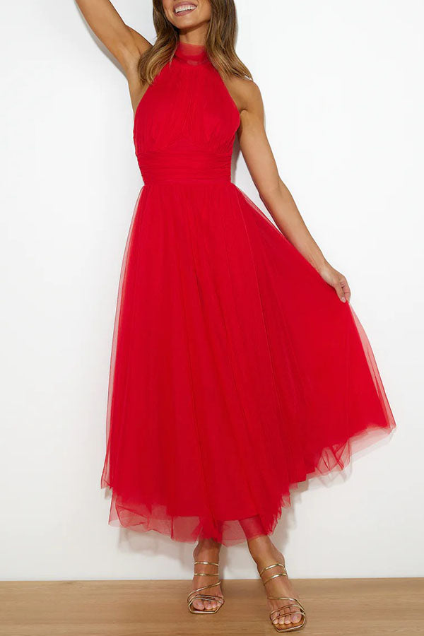 Adeline | Elegant Flowing Rose Dress