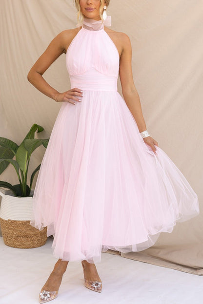 Adeline | Elegant Flowing Rose Dress