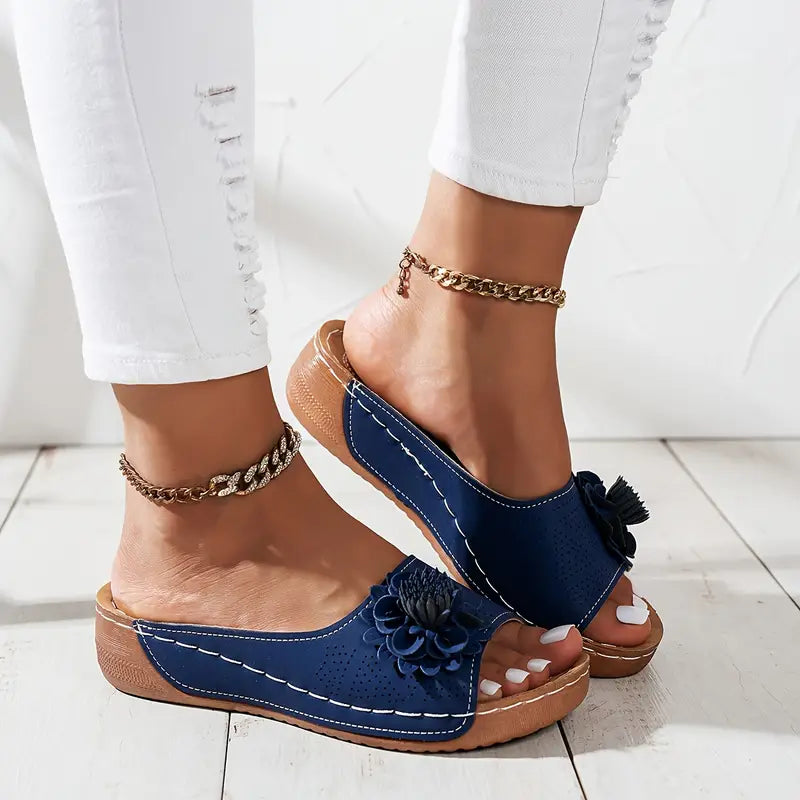 Daphne | Elegant Floral Orthopedic Sandals