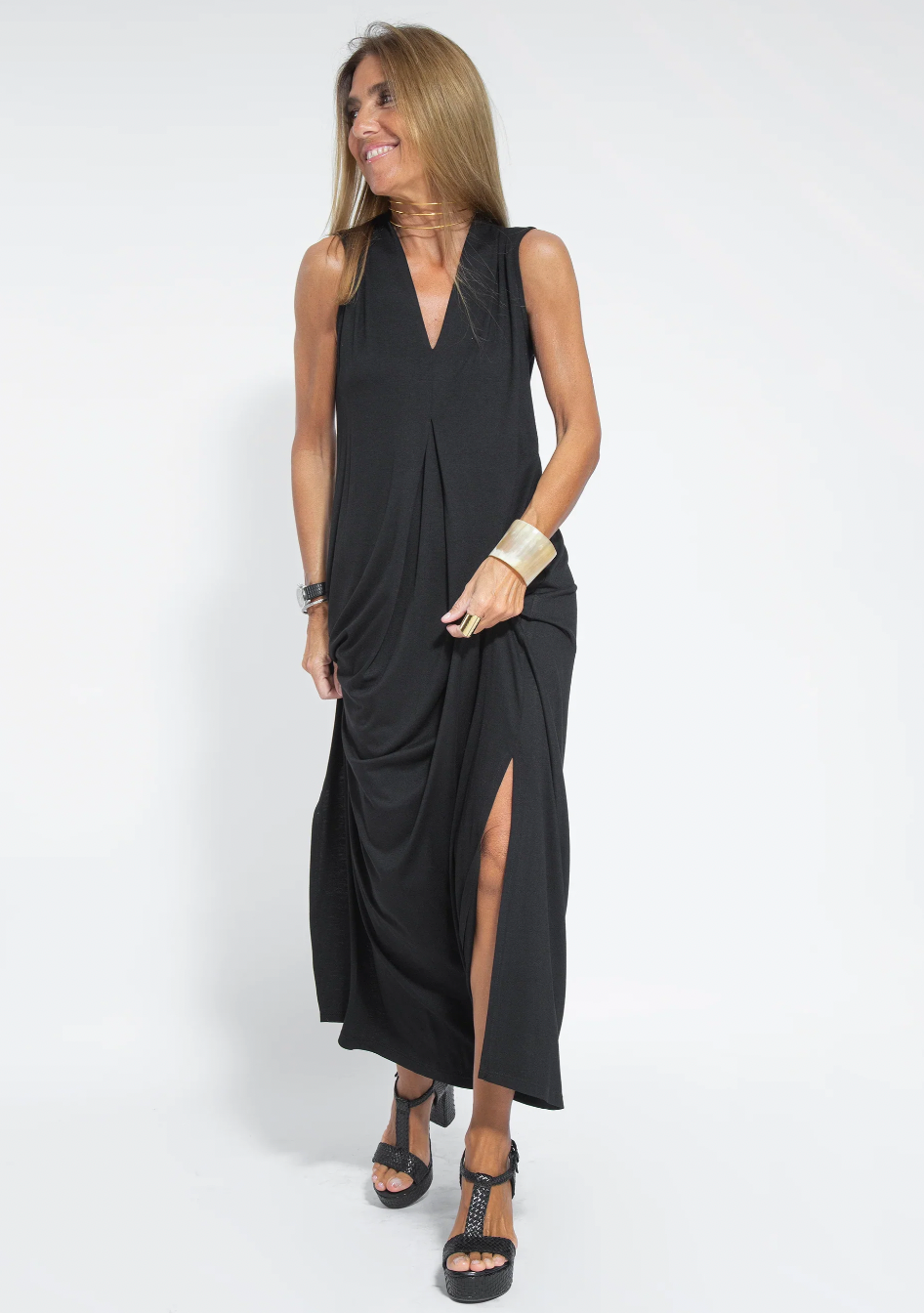 Sienna | Elegant Midi Dress and Tailored Vest Ensemble