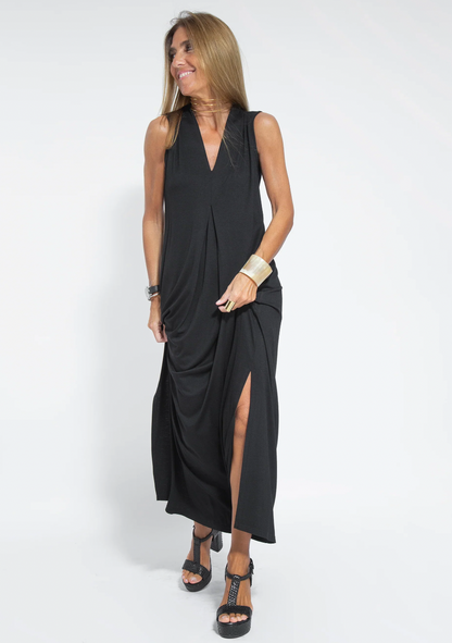 Sienna | Elegant Midi Dress and Tailored Vest Ensemble