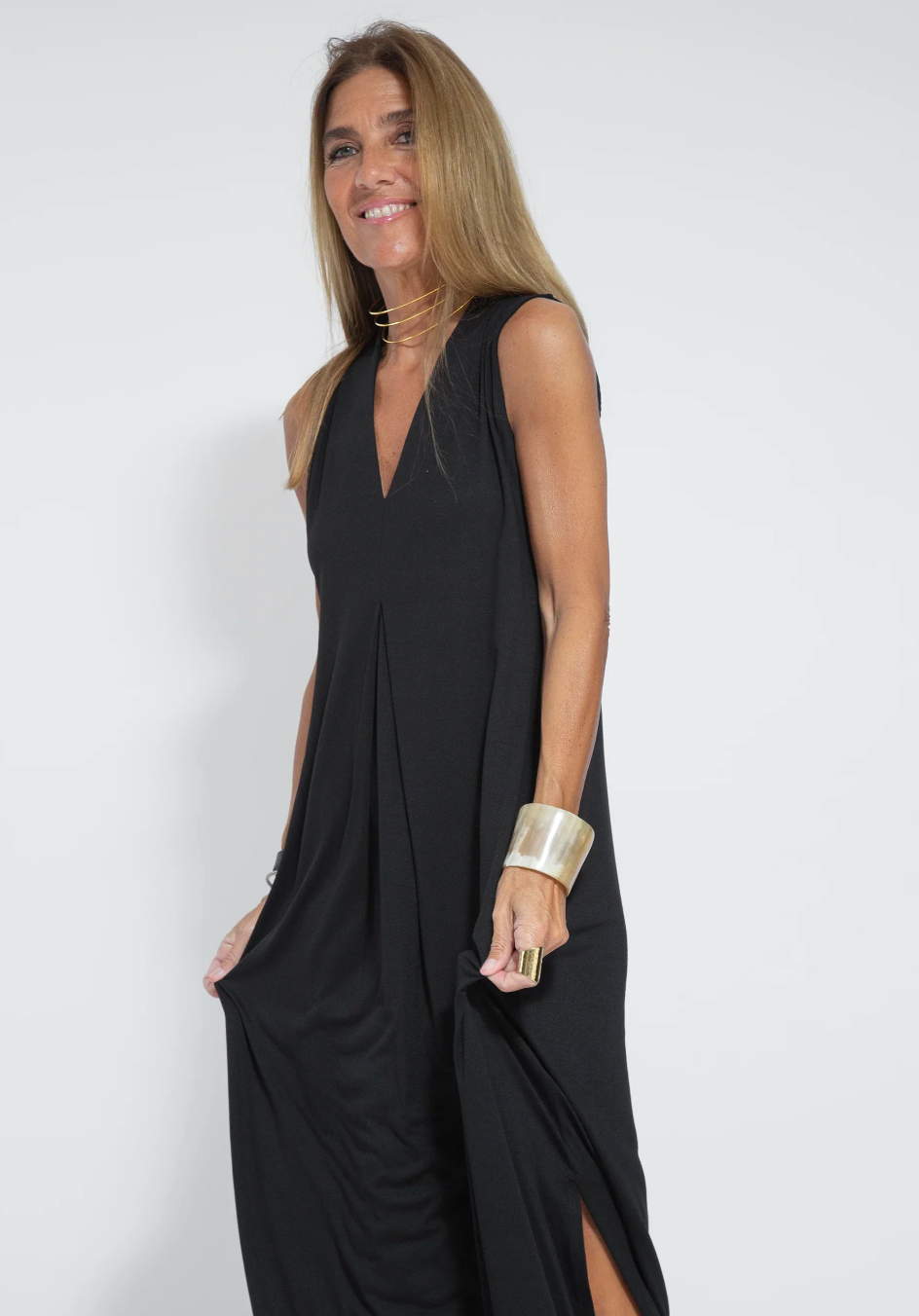 Sienna | Elegant Midi Dress and Tailored Vest Ensemble